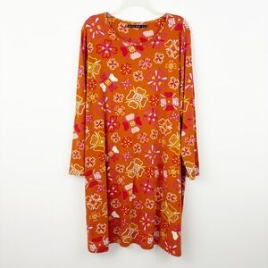 Gudrun Sjoden Joni Jersey Tunic Mini Dress Size XXL Organic Cotton Long Sleeve